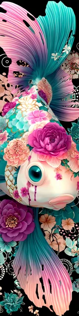 Free printable fish bookmark featuring whimsical fish bookmark